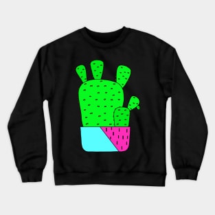 Cute Cactus Design #164: Big Cacti In Nice Planter Pot Crewneck Sweatshirt